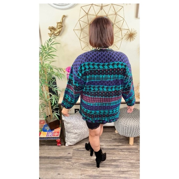 Vintage Multi Patterned Sweater - Picture 5 of 10